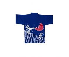 lachineuse Veste DE Cuisine Japonaise - Taille L - Motif Carpe Koi