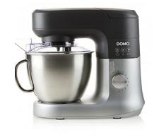 Domo DO9182KR 1000W 4.5L Acier inoxydable robot de cuisine - Robots de cuisine (4,5 L, Acier inoxydable, Rotatif, Batteur, Mélange, Acier inoxydable, 1000 W)