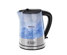 Russell Hobbs 22850-70 Bouilloire en Verre Filtrante 1,5L Clarity, Cartouche Filtre Ã Eau Brita Maxtra Inclus