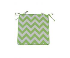 HomeMaison Chevron Galette de Chaise Polyester, Anis, 40x40 cm