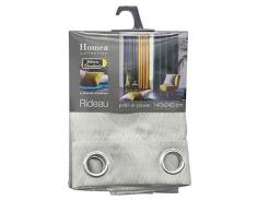 homea rideau a oeillets 140x280 cm occultant velours shadow gris