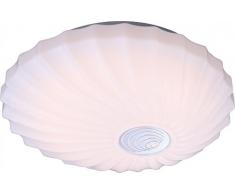 Globo LED 15 W Malik plafonnier Métal décoratif en acrylique, Blanc