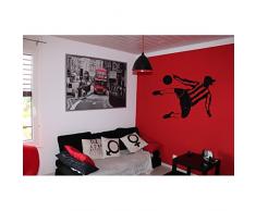 TATOUTEX Stickers Footballeur en Action - Beige, L 84cm x H 60cm