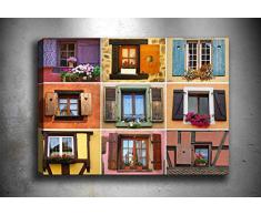 Bonamaison Peinture sur toile, multicolore, 50 x 70 cm - ConÃ§u et fabriquÃ© en Turquie