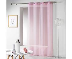 douceur dintÃ©rieur panneau a oeillets 140x240 cm etamine telma rose