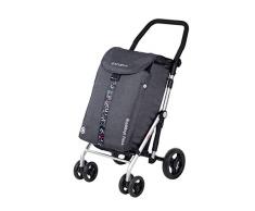 Carlett 1 Chariot de Courses Lett 470, Grande capacité, Collection 2019-2020, Gris