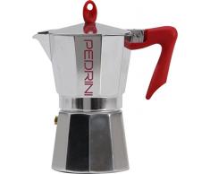 PEDRINI 9081 CafetiÃ¨re Italienne, 1 Tasse 9 tazze Rouge