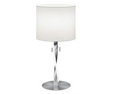 Trio Leuchten 575310307 Lampe de table Métal, 3 W, Nickel Matt/WeiÃ