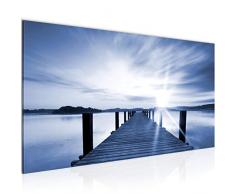 Tableau decoration murale Pont sur le lac - XXL Impression sur Toile Salon Appartment 1 Parties - prÃªt Ã accrocher - 606912b