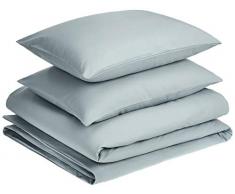 AmazonBasics Parure avec housse de couette en microfibre de qualitÃ© supÃ©rieure Bleu spa 220 x 250Â cm / 50 x 80Â cm