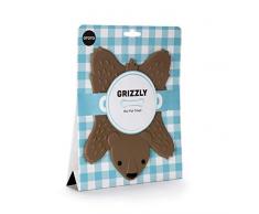 Ototo Ours Grizzly en forme de pot Dessous de Plat, Marron