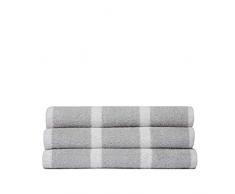 Serviette de Bain Serviette de Bain Hippocampe, Gris Glacier, Lot de 3