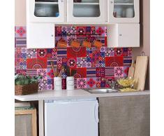 Ambiance-Live col-tiles-ROS-A856_10x10cm Stickers carrelages, Vinyle, Taj Mahal, 10 x 10 cm