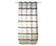 Linder 0971/15/375 Rideau avec 8 Oeillets Fusil Ronds Polyester/Viscose Beige 135 x 260 cm