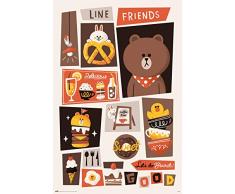 Erik Poster Line Friends Lets do Brunch, Multicolore, 91, 5x61cm