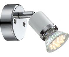 Globo lighting spot, chrome, mÃ©tal blanc incl. 1xgu10 led 2,5w 230v (10710), 200lm, 3000k