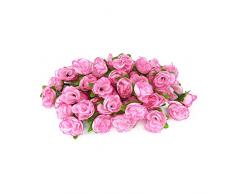 Akord Lot de 50 têtes de Roses artificielles Rose