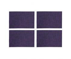 Kela 390096 lot de 4 sets de table tressÃ©s, PVC, 45 x 30 cm, brun clair/noir chinÃ©, Plato