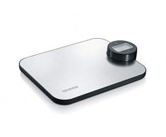 SEVERIN KW 3670 Balance de Cuisine Ãlectronique (Support de Pesée Inclus, 3 kg Max., Fonction Tare) Noir/Blanc