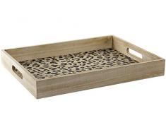 Item Int LD-164199 Plateau en bois LÃ©opard 40 x 30 cm