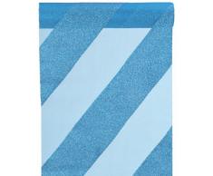 Santex 3403 Chemin de Table avec Rayures Pailletées Turquoise