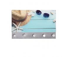 Wenko 50413100 Penderie Murale Magnétique Motif Beach Dimensions 30x19 cm