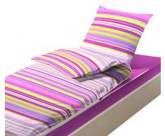 Bleu Câlin Caradou Parure de Lit Enfant 3 Pièces, Coton, Vibration Pétunia, 90x190 cm, RARC90