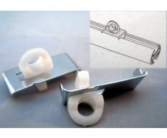 GARDINIA Dispositif dArrÃªt pour Tringles Ã Rideau avec Insert Coulissant I et Luxor, 2 PiÃ¨ces, Plastique, Blanc