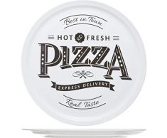 Cosy & Trendy 4562420 Assiette Céramique Hot - Fresh Pizza , Blanc,D 30cm