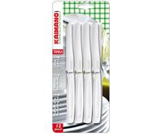 Kaimano KDN041512W Set de 12 Couteau de Table, Acier Inoxydable, Blanc, 28 x 10 x 2 cm