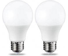 AmazonBasics Ampoule LED E27 A60 avec culot Ã vis, 9W (Ã©quivalent ampoule incandescente 60W), blanc chaud, dimmable - Lot de 2