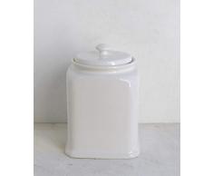 LUXE LODGE Bocal en cÃ©ramique Blanche avec Bouchon hermÃ©tique, Unique