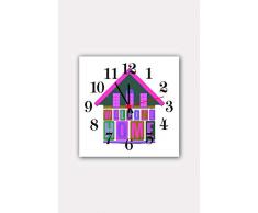 Bonamaison Horloge Murale en MDF, Multicolore, 30 x 30 cm