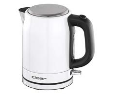 Cloer Bouilloire en acier inoxydable 2200 W Protection contre la surchauffe 1,0 Liter WeiÃ