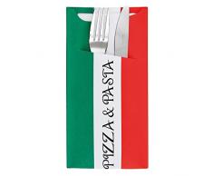 Garcia de pou Sacs Pour Couverts + Serv. Just In Time-Pizza 90 + 10Pe G/M2 11,2X22,5 Cm Blanc Cellulose - 100 unitÃ©s