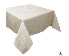 Garnier-Thiebaut MILLE CHARMES Nappe enduite ronde, coton, Anthracite, diam. 175 cm