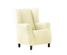 Eysa Cora Bi-Ãlastique repose-tÃ©te Housse de Fauteuil, Polyester Coton, Ãcru, 36x27x9 cm