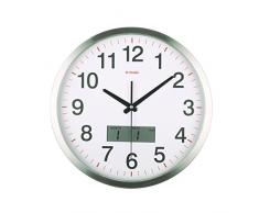 TRABO FP020 Horloge Mur de (Argent MÃ©tal : 33,5 cm.)