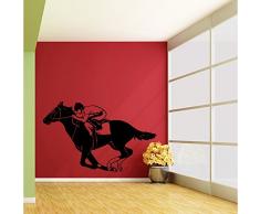 TATOUTEX Stickers Cheval de Course - Argent, L 160cm x H 95cm