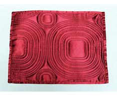 Soleil dOcre 841215 Satin Set de Table MatelassÃ© Polyester Rose/Framboise 40 x 30 cm