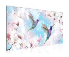Tableau decoration murale Fleurs Magnolia - XXL Impression sur Toile Salon Appartment 1 Parties - prêt à accrocher - 015612b