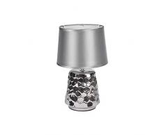 HOMEA 6LCE127AG Lampe, CERAMIQUE, 40 W, Argent, DIAMETRE20H32CM