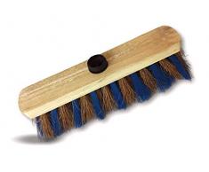 Kibros 2052 | Balai de mÃ©nage en fibres de coco zÃ¨brÃ© | Garnissage coco renforcÃ© PPN bleu ou rouge | Longueur 29 cm | Semelle bois | Douille Ã vis | Sans manche