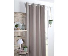 Lovely Casa COPENHAGUE Rideau OCCULTANT 140X260 CM, Polyester, Lin