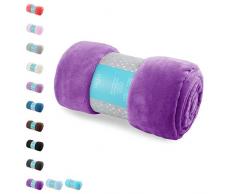AmeliaHome Couverture en Microfibre Polaire Douce et Douce, Polyester, Violett, 170 x 210