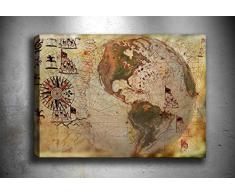 Bonamaison Peinture sur toile, multicolore, 30 x 40 cm - Conçu et fabriqué en Turquie