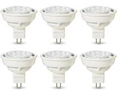AmazonBasics Professional Lot de 6 ampoules LED pour spot GU5.3 MR16 Ãquivaut à 50 W Blanc froid, Intensité variable
