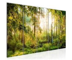 Tableau decoration murale Paysage de la forÃªt 150 x 60 cm - XXL Impression sur Toile Salon Appartment 5 Parties - prÃªt Ã accrocher - 608356b