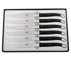 Forge De Laguiole T6 2M IN BN Couteau, Horn-Schwarz