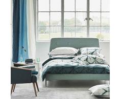 Designers Guild Seraya Housse de Couette, Satin de coton, Graphite, 140x200 cm